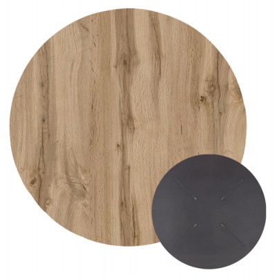 ΣΕΤ ΕΠΙΦΑΝΕΙΑ ΤΡΑΠΕΖΙΟΥ HPL ΣΤΡΟΓΓΥΛΗ HM5841.36 SONAMA OAK Φ60εκ.