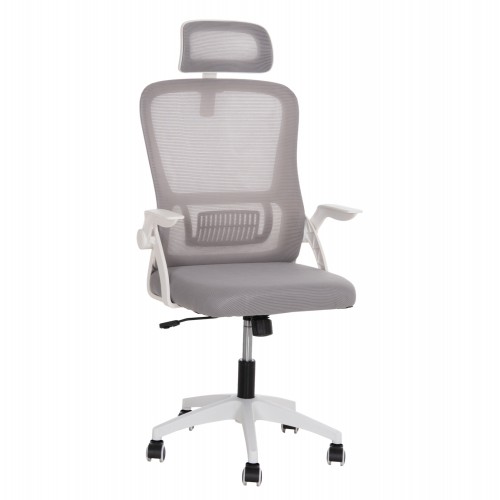 ΚΑΡΕΚΛΑ ΓΡΑΦΕΙΟΥ BLAZER HM1205.02 ΓΚΡΙ MESH-ΛΕΥΚΟΣ ΣΚΕΛΕΤΟΣ NYLON 60,5x47x85,5Υεκ. Έπιπλα Γραφείου