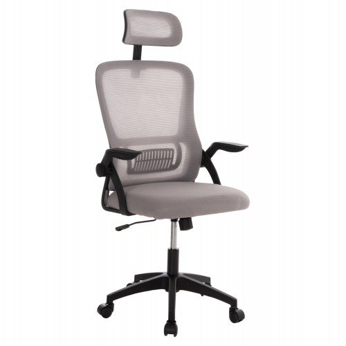 ΚΑΡΕΚΛΑ ΓΡΑΦΕΙΟΥ BLAZER HM1205.05 ΓΚΡΙ MESH-ΜΑΥΡΟΣ ΣΚΕΛΕΤΟΣ NYLON 60,5x47x85,5Υεκ. Έπιπλα Γραφείου