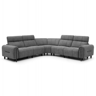 ΓΩΝΙΑΚΟΣ ΚΑΝΑΠΕΣ ΜΕ RECLINE ORACLE HM3290.01 ΓΚΡΙ ΥΦΑΣΜΑ 260x260x90(κάθισμα)x94Υεκ.