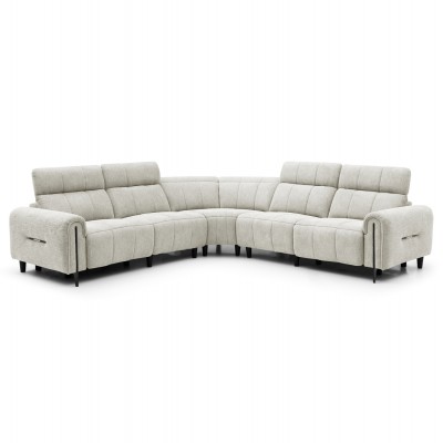 ΓΩΝΙΑΚΟΣ ΚΑΝΑΠΕΣ ΜΕ RECLINE ORACLE HM3290.02 ΜΠΕΖ ΥΦΑΣΜΑ 260x260x90(κάθισμα)x94Υεκ.