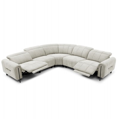 ΓΩΝΙΑΚΟΣ ΚΑΝΑΠΕΣ ΜΕ RECLINE ORACLE HM3290.02 ΜΠΕΖ ΥΦΑΣΜΑ 293x293x98Υεκ. Σαλόνι