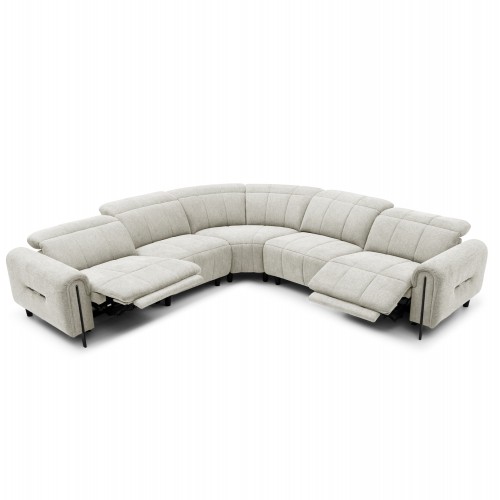 ΓΩΝΙΑΚΟΣ ΚΑΝΑΠΕΣ ΜΕ RECLINE ORACLE HM3290.02 ΜΠΕΖ ΥΦΑΣΜΑ 293x293x98Υεκ. Σαλόνι