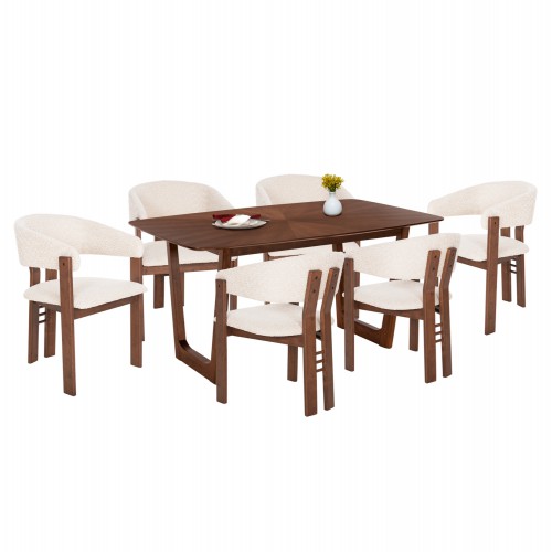 ΣΕΤ ΤΡΑΠΕΖΑΡΙΑΣ 7ΤΜΧ ZARRA HM21338.01 ΤΡΑΠΕΖΙ ΑΠΟ MDF--ΚΑΡΕΚΛΕΣ ΜΕ ΜΠΟΥΚΛΕ ΥΦΑΣΜΑ Τραπεζαρία ΣΕΤ ΤΡΑΠΕΖΑΡΙΑΣ 7ΤΜΧ ZARRA HM21338.01 ΤΡΑΠΕΖΙ ΑΠΟ MDF--ΚΑΡΕΚΛΕΣ ΜΕ ΜΠΟΥΚΛΕ ΥΦΑΣΜΑ Τραπεζαρία