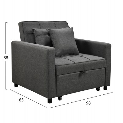 ΠΟΛΥΘΡΟΝΑ-ΚΡΕΒΑΤΙ MERO HM3306.01 ΓΚΡΙ ΥΦΑΣΜΑ 98x85x88Υεκ. ΠΟΛΥΘΡΟΝΑ-ΚΡΕΒΑΤΙ MERO HM3306.01 ΓΚΡΙ ΥΦΑΣΜΑ 98x85x88Υεκ.