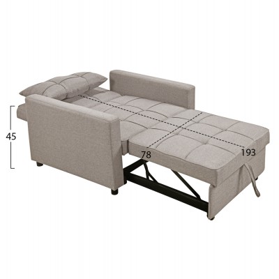 ΠΟΛΥΘΡΟΝΑ-ΚΡΕΒΑΤΙ MERO HM3306.03 ΜΠΕΖ ΥΦΑΣΜΑ 98x85x88Υεκ. Σαλόνι ΠΟΛΥΘΡΟΝΑ-ΚΡΕΒΑΤΙ MERO HM3306.03 ΜΠΕΖ ΥΦΑΣΜΑ 98x85x88Υεκ. Σαλόνι