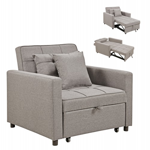 ΠΟΛΥΘΡΟΝΑ-ΚΡΕΒΑΤΙ MERO HM3306.03 ΜΠΕΖ ΥΦΑΣΜΑ 98x85x88Υεκ. Σαλόνι ΠΟΛΥΘΡΟΝΑ-ΚΡΕΒΑΤΙ MERO HM3306.03 ΜΠΕΖ ΥΦΑΣΜΑ 98x85x88Υεκ. Σαλόνι