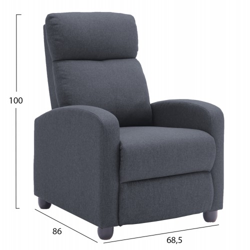 ΠΟΛΥΘΡΟΝΑ ΣΑΛΟΝΙΟΥ RELAX DROSEN HM3299.01 ΓΚΡΙ ΥΦΑΣΜΑ 68,5x86x100Υεκ Σαλόνι