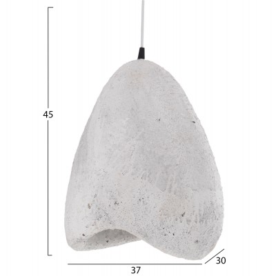 ΦΩΤΙΣΤΙΚΟ ΟΡΟΦΗΣ ΜΕ ΟΨΗ ΠΕΤΡΑΣ STONER (S) HM4417.02 ΛΕΥΚΟ 37x30x45Υεκ.
