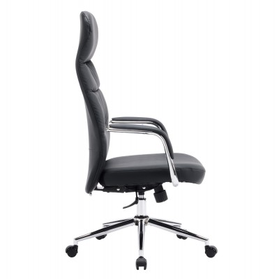 ΚΑΡΕΚΛΑ ΓΡΑΦΕΙΟΥ TEETER HM18355.01 ΜΑΥΡΟ PU ΔΕΡΜΑ--ΒΑΣΗ ΧΡΩΜΙΟΥ 67x66x121Υεκ Έπιπλα Γραφείου