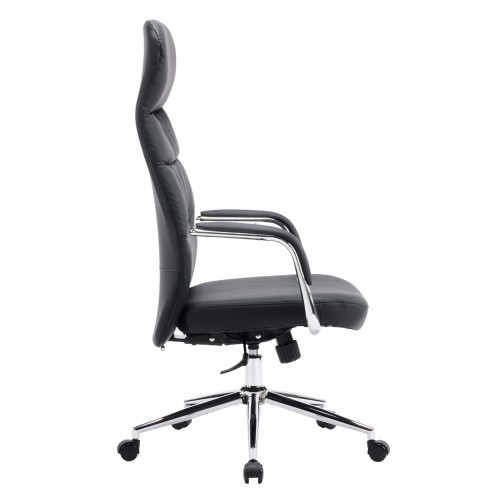 ΚΑΡΕΚΛΑ ΓΡΑΦΕΙΟΥ TEETER HM18355.01 ΜΑΥΡΟ PU ΔΕΡΜΑ--ΒΑΣΗ ΧΡΩΜΙΟΥ 67x66x121Υεκ Έπιπλα Γραφείου