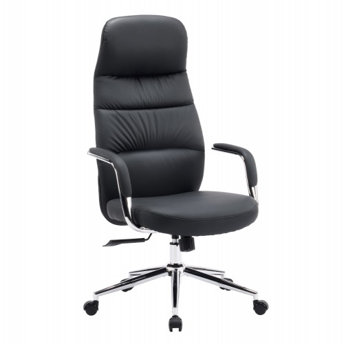 ΚΑΡΕΚΛΑ ΓΡΑΦΕΙΟΥ TEETER HM18355.01 ΜΑΥΡΟ PU ΔΕΡΜΑ--ΒΑΣΗ ΧΡΩΜΙΟΥ 67x66x121Υεκ Έπιπλα Γραφείου