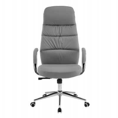 ΚΑΡΕΚΛΑ ΓΡΑΦΕΙΟΥ TEETER HM18355.10 ΓΚΡΙ PU ΔΕΡΜΑ--ΒΑΣΗ ΧΡΩΜΙΟΥ 67x66x121Υεκ Έπιπλα Γραφείου