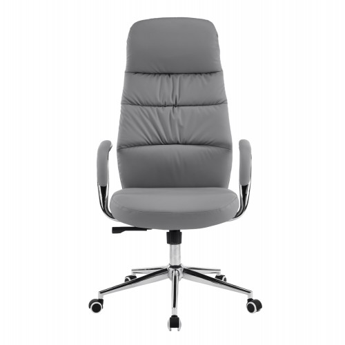 ΚΑΡΕΚΛΑ ΓΡΑΦΕΙΟΥ TEETER HM18355.10 ΓΚΡΙ PU ΔΕΡΜΑ--ΒΑΣΗ ΧΡΩΜΙΟΥ 67x66x121Υεκ Έπιπλα Γραφείου