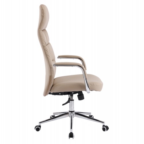 ΚΑΡΕΚΛΑ ΓΡΑΦΕΙΟΥ TEETER HM18355.02 ΜΠΕΖ PU ΔΕΡΜΑ--ΒΑΣΗ ΧΡΩΜΙΟΥ 67x66x121Υεκ Έπιπλα Γραφείου