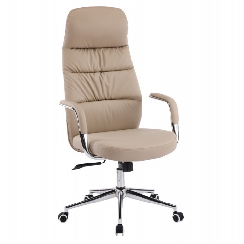 ΚΑΡΕΚΛΑ ΓΡΑΦΕΙΟΥ TEETER HM18355.02 ΜΠΕΖ PU ΔΕΡΜΑ--ΒΑΣΗ ΧΡΩΜΙΟΥ 67x66x121Υεκ Έπιπλα Γραφείου