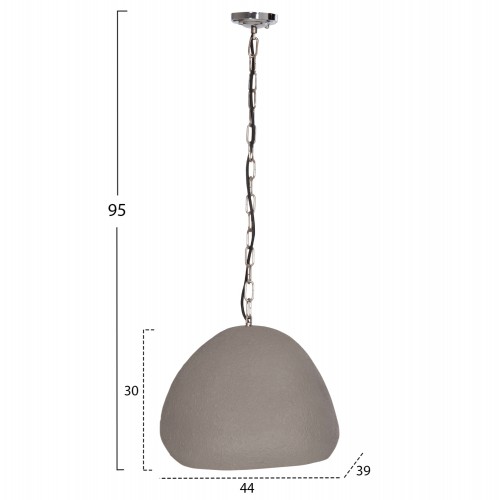 ΦΩΤΙΣΤΙΚΟ ΟΡΟΦΗΣ ΚΡΕΜΑΣΤΟ JAYLEN HM4703.03S FIBER CEMENT ΓΚΡΙ 44x39x30Υεκ. Διακόσμηση - Φως - Χαλιά