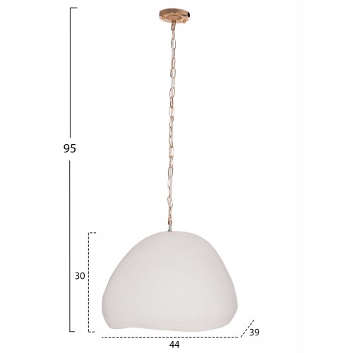 ΦΩΤΙΣΤΙΚΟ ΟΡΟΦΗΣ ΚΡΕΜΑΣΤΟ JAYLEN HM4703.02S FIBER CEMENT ΛΕΥΚΟ Διακόσμηση - Φως - Χαλιά