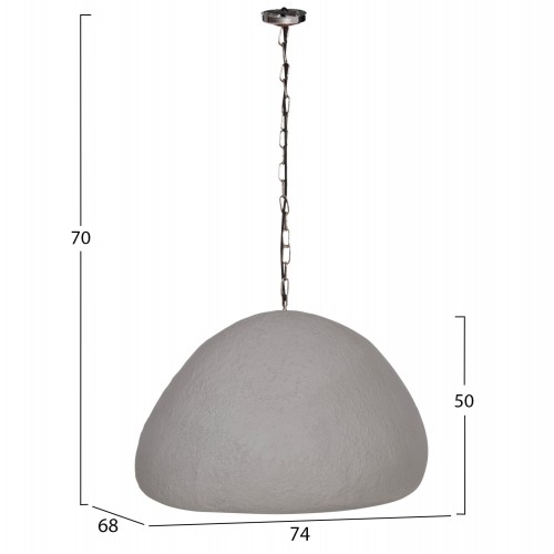 ΦΩΤΙΣΤΙΚΟ ΟΡΟΦΗΣ ΚΡΕΜΑΣΤΟ JAYLEN HM4703.03XL FIBER CEMENT ΓΚΡΙ 74x68x50-70Υεκ. Διακόσμηση - Φως - Χαλιά