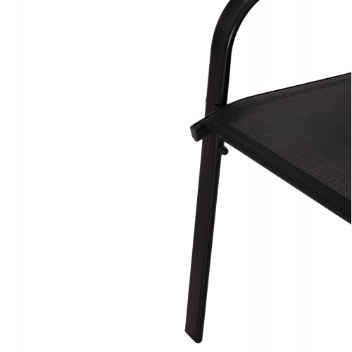 ΣΕΤ ΤΡΑΠΕΖΑΡΙΑΣ 5ΤΜΧ ADAM HM10896.03 ΤΡΑΠΕΖΙ 120x70εκ & 4 ΠΟΛΥΘΡΟΝΕΣ--ΜΑΥΡΟ Εξωτερικού Χώρου