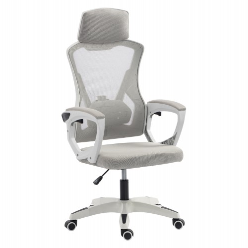 ΚΑΡΕΚΛΑ ΓΡΑΦΕΙΟΥ SALAS HM1223.02 P.P. ΛΕΥΚΟ-ΓΚΡΙ MESH ΥΦΑΣΜΑ 60x60x118-128Υεκ Έπιπλα Γραφείου