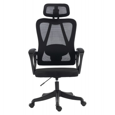 ΚΑΡΕΚΛΑ ΓΡΑΦΕΙΟΥ FRANTIC HM1224.01 ΜΑΥΡO MESH & ΠΟΛΥΠΡΟΠΥΛΕΝΙΟ 60x60x134Υεκ Έπιπλα Γραφείου
