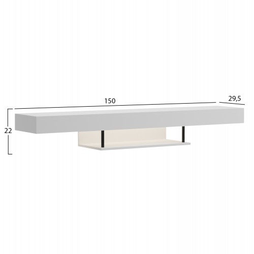 ΕΠΙΠΛΟ ΤΗΛΕΟΡΑΣΗΣ ΤΟΙΧΟΥ ME LED SAVOR HM18381.02 ΜΕΛΑΜΙΝΗ ΛΕΥΚΗ 150x29,5x22Υεκ Σαλόνι ΕΠΙΠΛΟ ΤΗΛΕΟΡΑΣΗΣ ΤΟΙΧΟΥ ME LED SAVOR HM18381.02 ΜΕΛΑΜΙΝΗ ΛΕΥΚΗ 150x29,5x22Υεκ Σαλόνι