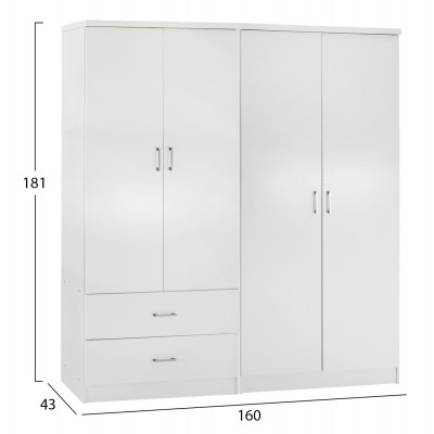 ΝΤΟΥΛΑΠΑ 4-ΦΥΛΛΗ ΜΕ 2 ΣΥΡΤΑΡΙΑ JENNA HM11351.05 ΜΕΛΑΜΙΝΗ ΣΕ ΛΕΥΚΟ 160x43x181Υ ΝΤΟΥΛΑΠΑ 4-ΦΥΛΛΗ ΜΕ 2 ΣΥΡΤΑΡΙΑ JENNA HM11351.05 ΜΕΛΑΜΙΝΗ ΣΕ ΛΕΥΚΟ 160x43x181Υ