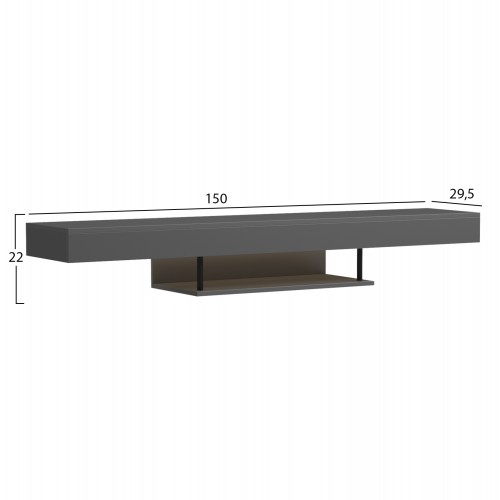 ΕΠΙΠΛΟ ΤΗΛΕΟΡΑΣΗΣ ΤΟΙΧΟΥ ME LED SAVOR HM18381.05 ΜΕΛΑΜΙΝΗ ΣΕ ΓΚΡΙ 150x29,5x22Υεκ Σαλόνι ΕΠΙΠΛΟ ΤΗΛΕΟΡΑΣΗΣ ΤΟΙΧΟΥ ME LED SAVOR HM18381.05 ΜΕΛΑΜΙΝΗ ΣΕ ΓΚΡΙ 150x29,5x22Υεκ Σαλόνι