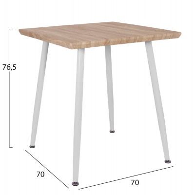 ΣΕΤ ΤΡΑΠΕΖΑΡΙΑΣ 3ΤΜΧ PALOMA HM21380.01 ΤΕΤΡΑΓΩΝΟ ΤΡΑΠΕΖΙ & 2 ΚΑΡΕΚΛΕΣ ΣΕ ΛΕΥΚΟ Τραπεζαρία