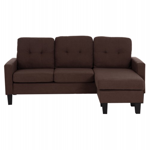 ΚΑΝΑΠΕΣ ΓΩΝΙΑ ΑΝΑΣΤΡΕΨΙΜΗ MEGGY HM3297.12 ΚΑΦΕ ΥΦΑΣΜΑ 184.5x129x86Yεκ. Σαλόνι