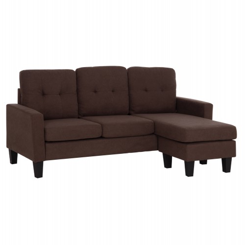 ΚΑΝΑΠΕΣ ΓΩΝΙΑ ΑΝΑΣΤΡΕΨΙΜΗ MEGGY HM3297.12 ΚΑΦΕ ΥΦΑΣΜΑ 184.5x129x86Yεκ. Σαλόνι
