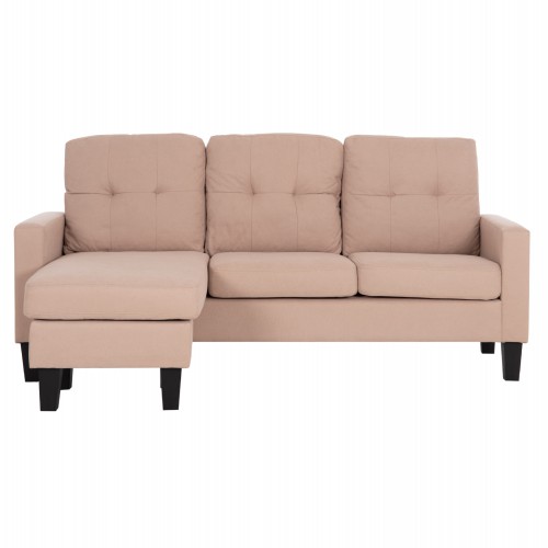 ΚΑΝΑΠΕΣ ΓΩΝΙΑ ΑΝΑΣΤΡΕΨΙΜΗ MEGGY HM3297.13 ΜΠΕΖ ΥΦΑΣΜΑ 184.5x75-129x86Yεκ. Σαλόνι
