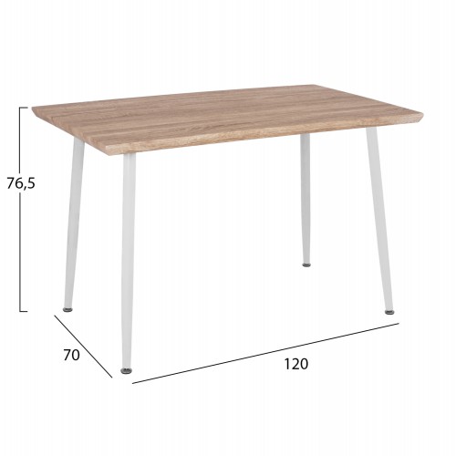 ΣΕΤ ΤΡΑΠΕΖΑΡΙΑΣ ΕΣ.ΧΩΡΟΥ 5ΤΜΧ PALOMA HM11389 ΛΕΥΚΟ-SONAMA MDF TOP Τραπεζαρία
