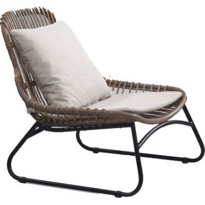 Lounge πολυθρόνα Maria 31156 μεταλλική - φυσικό ratan 68Χ75Χ80 εκ. Lounge πολυθρόνα Maria 31156 μεταλλική - φυσικό ratan 68Χ75Χ80 εκ.