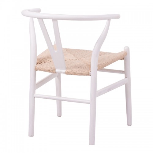 Καρέκλα Wishbone pakoworld rubberwood-σχοινί σε λευκή απόχρωση 60x51x80εκ Σαλόνι Καρέκλα Wishbone pakoworld rubberwood-σχοινί σε λευκή απόχρωση 60x51x80εκ Σαλόνι