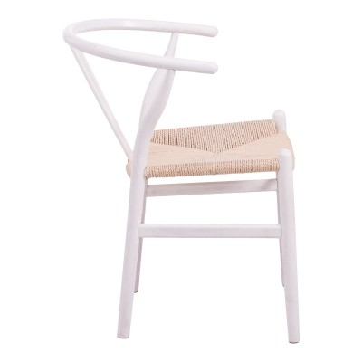 Καρέκλα Wishbone pakoworld rubberwood-σχοινί σε λευκή απόχρωση 60x51x80εκ Σαλόνι Καρέκλα Wishbone pakoworld rubberwood-σχοινί σε λευκή απόχρωση 60x51x80εκ Σαλόνι