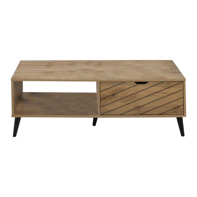 Τραπέζι σαλονιού Thelma pakoworld oak μελαμίνης 120x60x41.6εκ