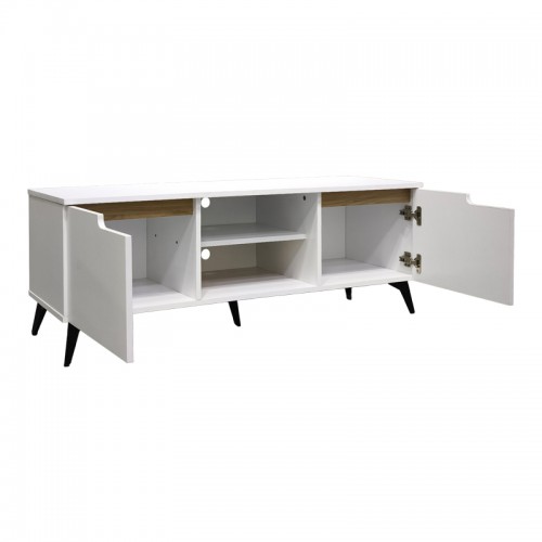 Έπιπλο τηλεόρασης Kemvio pakoworld sonoma-λευκό 150x38x44εκ Σαλόνι Έπιπλο τηλεόρασης Kemvio pakoworld sonoma-λευκό 150x38x44εκ Σαλόνι