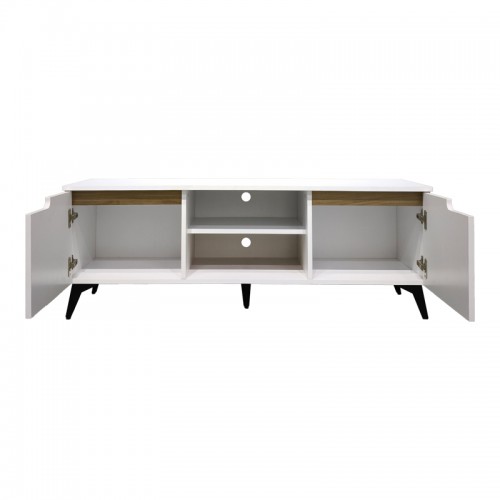 Έπιπλο τηλεόρασης Kemvio pakoworld sonoma-λευκό 150x38x44εκ Σαλόνι Έπιπλο τηλεόρασης Kemvio pakoworld sonoma-λευκό 150x38x44εκ Σαλόνι