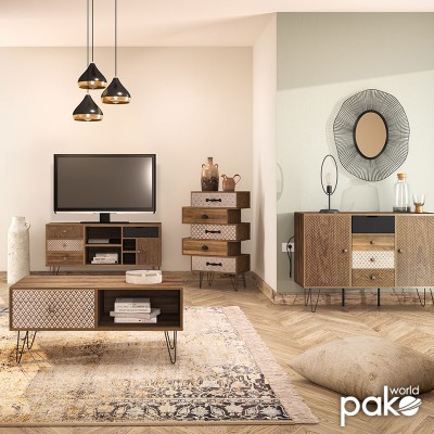 Τραπέζι σαλονιού Boho pakoworld καρυδί με μεταλλικά πόδια 100x50x46εκ Σαλόνι Τραπέζι σαλονιού Boho pakoworld καρυδί με μεταλλικά πόδια 100x50x46εκ Σαλόνι