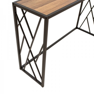 Κονσόλα Ivy pakoworld χρώμα καρυδί-μαύρο 120x35x75εκ Υπνοδωμάτιο