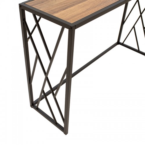 Κονσόλα Ivy pakoworld χρώμα καρυδί-μαύρο 120x35x75εκ Υπνοδωμάτιο