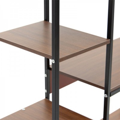 Ραφιέρα επιδαπέδια Leena pakoworld μέταλλο dark oak-μαύρο 80x30x142εκ Ραφιέρα επιδαπέδια Leena pakoworld μέταλλο dark oak-μαύρο 80x30x142εκ