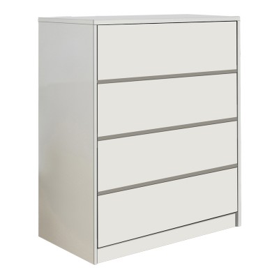 Συρταριέρα Kuanger pakoworld mdf σε λευκή απόχρωση 80x40x89εκ