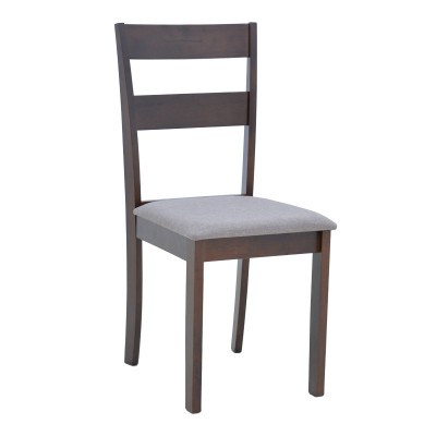 ΣΕΤ Καρέκλα Dallan pakoworld rubberwood σε καρυδί απόχρωση 40x47.5x89εκ