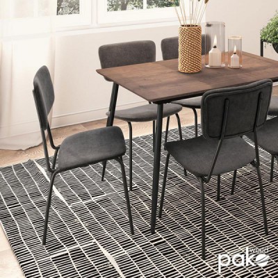 ΣΕΤ Καρέκλα Tania pakoworld ύφασμα ανθρακί antique-μαύρο πόδι ΣΕΤ Καρέκλα Tania pakoworld ύφασμα ανθρακί antique-μαύρο πόδι