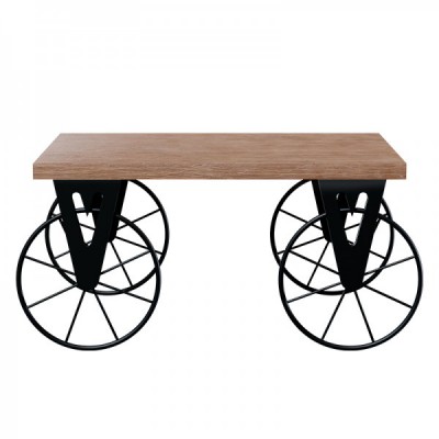 Τραπέζι σαλονιού Bike pakoworld χρώμα μαύρο-καρυδί 85x55x41εκ Σαλόνι Τραπέζι σαλονιού Bike pakoworld χρώμα μαύρο-καρυδί 85x55x41εκ Σαλόνι