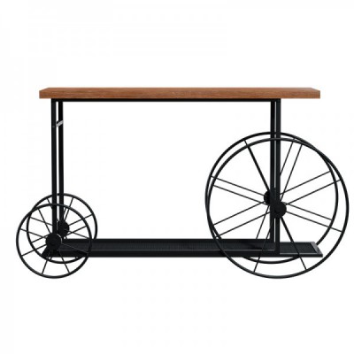 Κονσόλα Bike pakoworld χρώμα μαύρο-καρυδί 148x28x85εκ Υπνοδωμάτιο Κονσόλα Bike pakoworld χρώμα μαύρο-καρυδί 148x28x85εκ Υπνοδωμάτιο