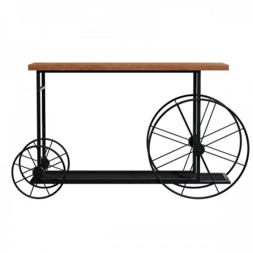 Κονσόλα Bike pakoworld χρώμα μαύρο-καρυδί 148x28x85εκ Υπνοδωμάτιο Κονσόλα Bike pakoworld χρώμα μαύρο-καρυδί 148x28x85εκ Υπνοδωμάτιο